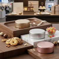 Boîte en métal vide de qualité alimentaire, écologique, avec logo personnalisé, pour bonbons, chocolats, gâteaux, emballage cadeau pour festivals et anniversaires, vente en gros