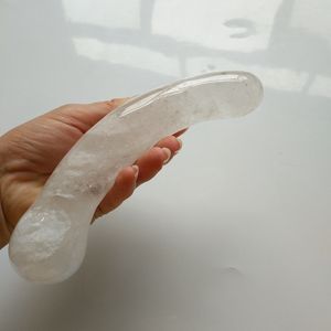 Massaggiatore per il corpo in cristallo di quarzo trasparente con pietra preziosa 7 pollici G - Product Image 1