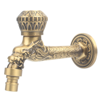 Robinet de machine à laver antique en cuivre, style européen, robinet d'arrosage mural pour jardin, intérieur/extérieur, 1/2, en laiton