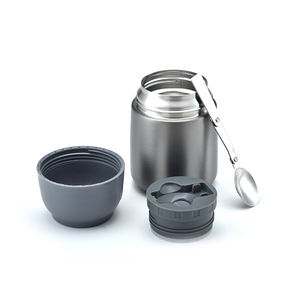 Scatola da pranzo in acciaio inossidabile a doppia parete per bambini Thermos sottovuoto per alimenti con cucchiaio da minestra - Product Image 6