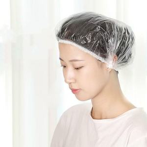 หมวกอาบน้ำแบบใช้แล้วทิ้งแผ่นพลาสติกยืดหยุ่นกันน้ำใสคลุมหัวสำหรับร้านเสริมสวย - Product Image 3