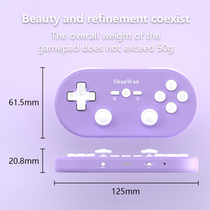 ShanWan <span class=keywords><strong>Q37</strong></span> Mini Kabelloser Gamepad BT Mikro-Spielcontroller mit Hall-Doppel-Joystick für <span class=keywords><strong>PC</strong></span> Windows Android IOS Mobiltelefon - Product Image 3