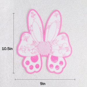 แผ่นแววสำหรับเทศกาลอีสเตอร์ chenille แบบสั่งทำแผ่นติดรูปกระต่ายขนาดใหญ่ออกแบบได้ตามที่ต้องการ - Product Image 4