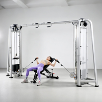 Machine de musculation professionnelle à double poulie réglable avec banc d'entraînement pour un entraînement complet du corps