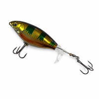 Leurre de pêche rotatif LUSHAZER 80mm 90mm, leurre dur flottant pour surface, leurre sonore pour achigan, brochet, perche, leurre de lancer pour la surface