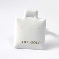 Support de présentation de bijoux blanc en PVC pour boucles d'oreilles et cartes à bijoux
