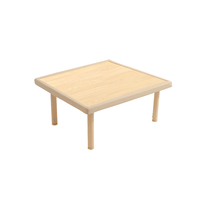 Bureau d'étude pour enfants à hauteur réglable, plateau en bois de bouleau massif et pieds en métal, table rectangulaire 126x66cm avec bords doux pour l'école et le centre commercial