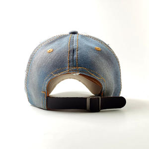 Casquette de Baseball en Denim Délavé pour <span class=keywords><strong>Femme</strong></span> avec Strass, Couronne Ornée de Bijoux Scintillants - Product Image 6