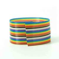 Haute qualité 28AWG Ide 30pin 34pin 40 broches couleur plate arc-en-ciel ruban IDC câble fil arc-en-ciel câble