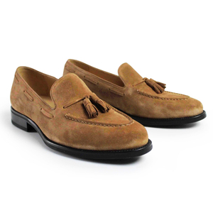 Mocassins en daim pour hommes, luxe discret, faits main, en daim de veau véritable, à enfiler, à pampilles, chaussures décontractées élégantes pour l'été et les vacances - Product Image 5