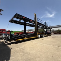Grande demande 8 unités voiture transporteur Transport camion remorques double charge au sol 3Alxe semi-remorque châssis à vendre