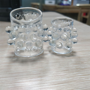 Nhẫn tăng kích thước dương vật bán kín, dụng cụ kéo dài dương vật với hạt đầy đủ dành cho đồ chơi tình dục của các cặp đôi, bao dương vật siêu mềm, co giãn, có thể tái sử dụng - Product Image 5