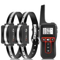PaiPaitek Remote Large Dog 3300ft Range Trainings halsband 100% wasserdichtes Hundes chock halsband mit Taschenlampe für 2 Hunde