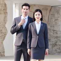 Costume formel pour femme, blazer et pantalon professionnels pour gestionnaire d'hôtel, uniforme