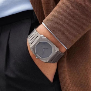 Reloj CILOA gris en espiral para hombre, personalizable, moderno, estilo masculino, regalo de lujo ligero, reloj de cuarzo - Product Image 5