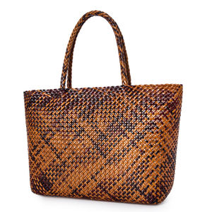 Bolso Tote Grande de Cuero Tejido a Mano para Mujer, Bolso de Hombro de Cuero Vacuno Genuino, Apto para Laptop de 17 Pulgadas, con Cierre y Gran Capacidad, para Negocios - Product Image 2