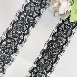 Nouvelle arrivée Erkoumi, <span class=keywords><strong>robe</strong></span> élégante pour femmes en <span class=keywords><strong>dentelle</strong></span> Chantilly <span class=keywords><strong>noire</strong></span> florale <span class=keywords><strong>de</strong></span> luxe, sexy, écologique, mélange <span class=keywords><strong>de</strong></span> nylon, bordure festonnée - Product Image 1