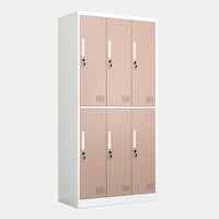 Casier à vêtements en acier pour le personnel, casier chinois pour le rangement de la maison, la salle de bain, 6 portes, casier en acier, armario, casier en métal