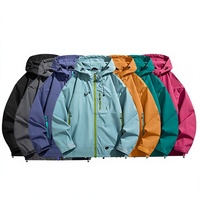 Blouson bomber fin imperméable pour le printemps, vêtements de travail pour équipes d'entreprise, tenue de groupe, vêtements d'extérieur avec logo personnalisé