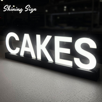 Enseigne lumineuse LED personnalisée en métal pour extérieur, lettres 3D lumineuses pour entreprise, en acier inoxydable et acrylique