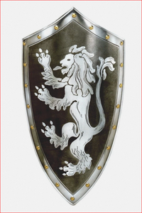 Bouclier de protection pour chauffage Lion Rampant, Chevalier Guerrier, Acier, Bataille, Templier - Product Image 4