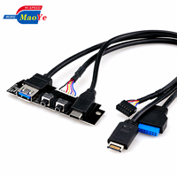 Câble d'extension USB 3.0 double port 5A à charge rapide, tressé en PVC, mâle vers femelle, pour montage sur panneau, synchronisation des données pour voiture et ordinateur