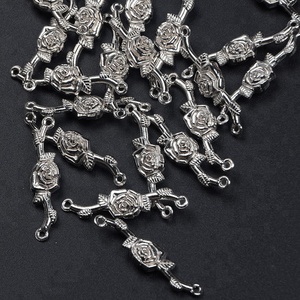 Religious Rosary D <span class=keywords><strong>I</strong></span> Y Parts Orthodox Catholic Rosary Parts Rose Medal Rosary Centerpiece - Product Image 1
