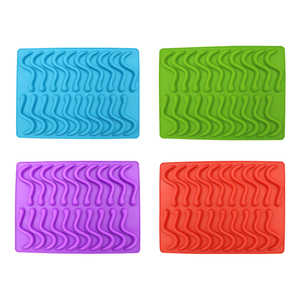 Bandeja de tubo de hielo de silicona en forma de gusano de serpiente de 20 cavidades con cuentagotas para DIY Chocolate dulces suaves gelatina molde de goma-herramientas para pasteles - Product Image 3