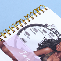 Carnet de planification mensuelle personnalisé avec couverture rigide en tissu PVC et reliure spirale – Cadeau idéal pour les fournitures de bureau