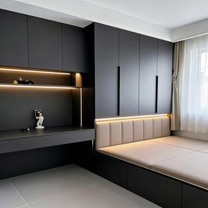 Cama de Madera Personalizable de Tamaño Completo con Diseño de Tatami y Escritorio <span class=keywords><strong>para</strong></span> Dormitorio de Apartamento - Product Image 3