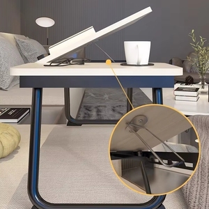 Comoda Scrivania da Letto, <span class=keywords><strong>Tavolo</strong></span> Pieghevole da Pranzo, Credenza di Lusso Curva e Liscia per Studio - Product Image 3