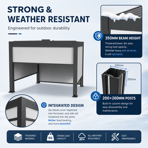 <span class=keywords><strong>Pergola</strong></span> bioclimatique électrique <span class=keywords><strong>à</strong></span> <span class=keywords><strong>prix</strong></span> d'usine pour balcon avec lames orientables - Product Image 5