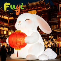 Mascotte animale gonflable de dessin animé de haute qualité pour l'extérieur avec éclairage LED