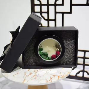 Velas de regalo de embalaje elegante, flor de lujo perfumada, aromaterapia, cera de soja, vela perfumada, lata negra, velas perfumadas - Product Image 4