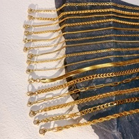Non Tarnish PVD 18k Plaqué Or Serpent Chaîne Collier Bijoux De Mode Hommes Cubain Lien Trombone Chaînes En Acier Inoxydable En Gros