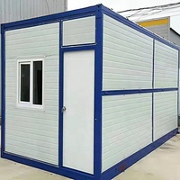 Maison conteneur extensible 20 pieds à faible coût, préfabriquée, portable et pliable