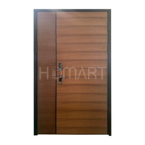<span class=keywords><strong>Porte</strong></span> d'entrée de villa moderne à charnières avec design de grille colorée et revêtement <span class=keywords><strong>plat</strong></span>, disponible en plusieurs couleurs - Product Image 4