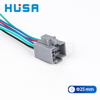 Interrupteur à bouton en métal 16mm 19mm 22mm 25mm avec connecteur de prise de borne 3P 5P 6P pour application de puissance en matière plastique"