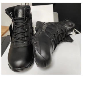 Botas tácticas ligeras de cuero de vaca de grano completo con cremallera lateral para senderismo en exteriores, modelo TSA03, ideales para clima cálido de verano. - Product Image 5