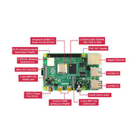 Raspberry Pi 4 Placa DE DESARROLLO Raspberry Pi4 4 B Modelo 1/2/8GB Kit DE PLACA DE DESARROLLO Raspberry Pi 4 8GB