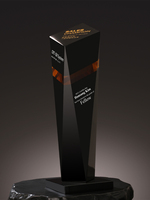Coupe en cristal noir personnalisé de haute qualité Médaille d'honneur créative Excellent personnel Souvenirs Company Trophée en cristal décerné
