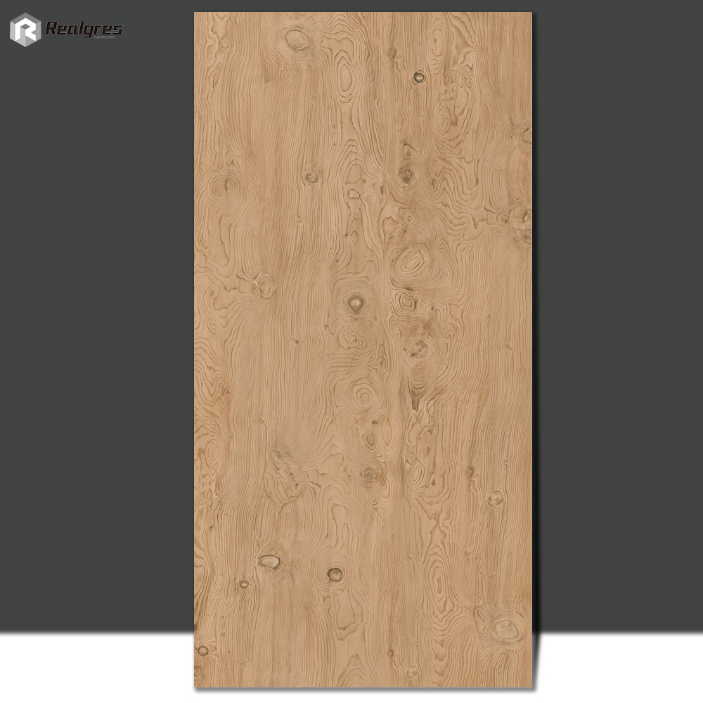 1600x3200 Grande Taille Mat Vitré Jaune En Céramique Aspect Bois Carreaux De Mur En Chine