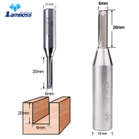 Fraise droite en carbure de tungstène Lamboss TCT à deux dents, revêtement OEM, diamètre de tige en pouces, pour CNC