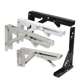 <span class=keywords><strong>Support</strong></span> d'étagère pliant mural en acier inoxydable <span class=keywords><strong>Support</strong></span> de <span class=keywords><strong>table</strong></span> de banc en métal pour salle à manger armoire de cuisine et plaque de bois - Product Image 4