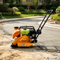 Compacteur à plaque thermique à essence avec moteur EPA, puissance 3kW/4kW, machine de compactage de sol portable pour travaux de construction routière