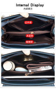 Bolso de mano informal de moda para mujer, suave, duradero, de cuero PU, cierre de cremallera, impermeable, de gran capacidad, de lujo a la moda - Product Image 6