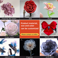 Handgemaakte Opvouwbare Kunstmatige Gigantische Bloemen Zachte Doek Staande Display Set Voor Stijlvolle Interieur Etalage