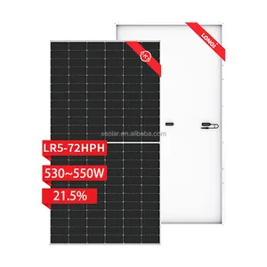 AKS En Stock Longi Himo 5M 182mm 530W 535W 540W 545W 550W Sollar Paneles PV Placa de panel solar para el techo del hogar