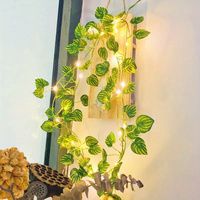 Congé artificiel Guirnalda Hojas Hiedra Feuille Lumière de Mariage LED Luz Dormitorio Boda Fiesta Hogar jardin Decoracion Garden Luces