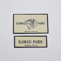 Étiquettes Tissées Blanches Personnalisées pour Vêtements Fabricant Étiquettes en Tissu à Repasser Coton Étiquette Logo Sur Mesure pour Habillements